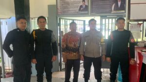 Sinergi Jaga Stabilitas, Polsek Karang Intan Rutin Kawal Pengamanan di Lapas Narkotika Karang Intan