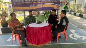 Wujudkan Sinergi TNI-PAS, Lapas Narkotika Karang Intan Dapatkan Dukungan Pengamanan dari Koramil Karang Intan