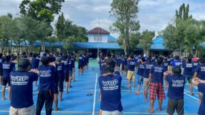 Warga Binaan Lapas Narkotika Karang Intan Jalani Pembinaan Fisik Bersama TNI, Wujudkan Jiwa Sehat dan Disiplin