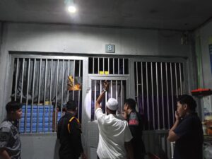 Tingkatkan Kewaspadaan, Lapas Narkotika Karang Intan Laksanakan Troling Malam di Area Blok Hunian